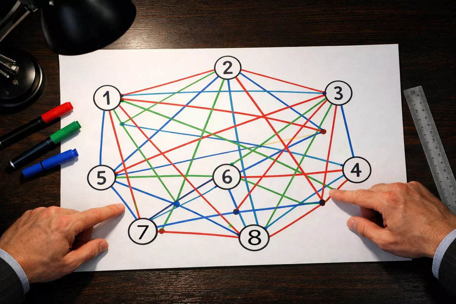 Diagramma con cinquantasette combinazioni di scommesse su un foglio