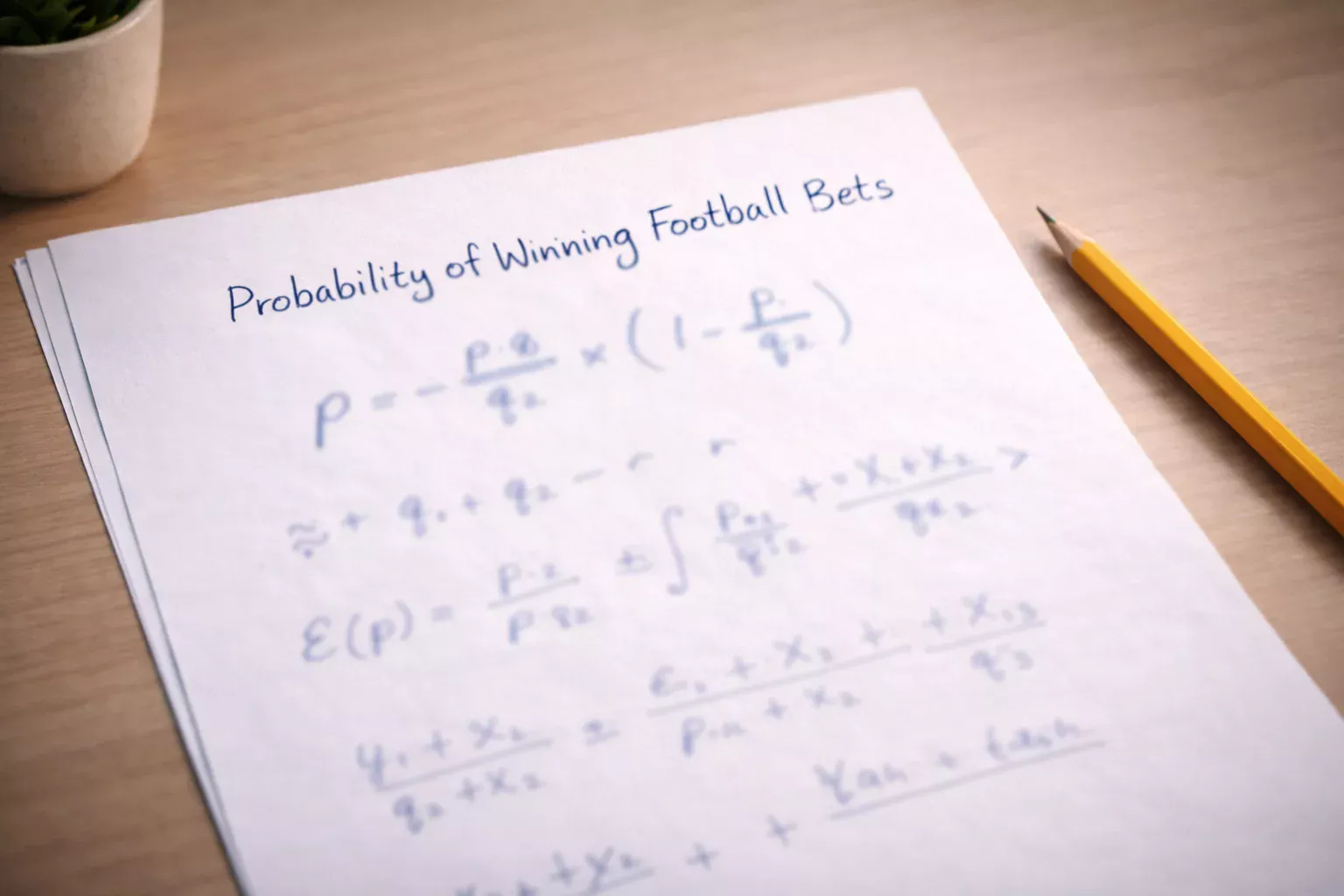 Foglio con formula matematica e appunti