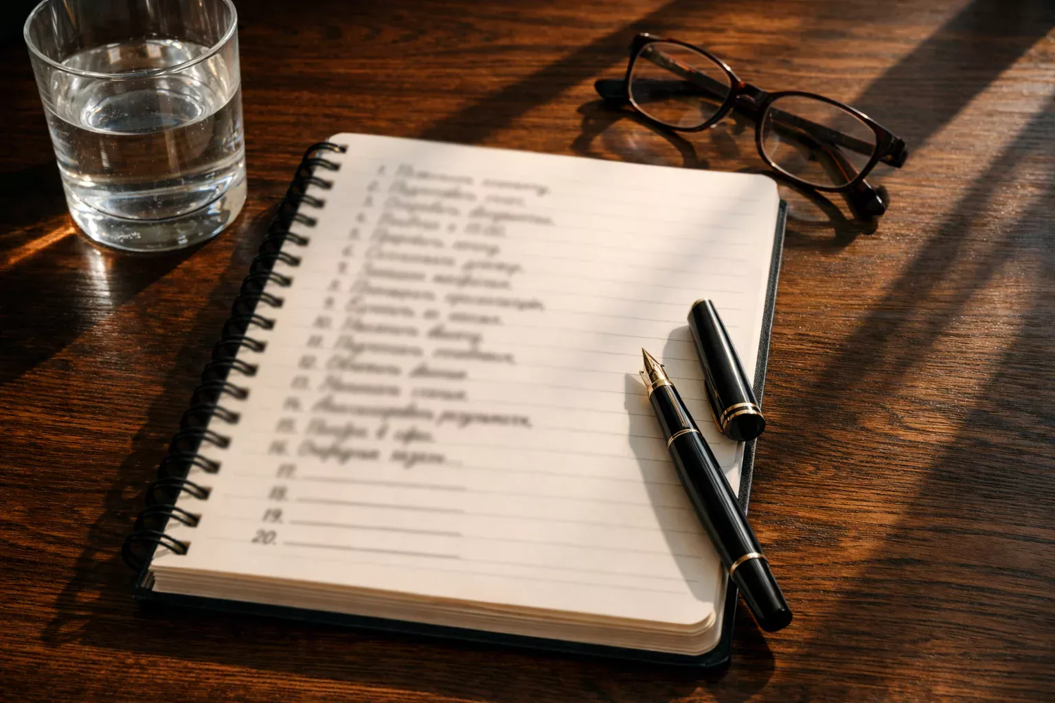 Mano che scrive centoventi combinazioni su un blocco note professionale