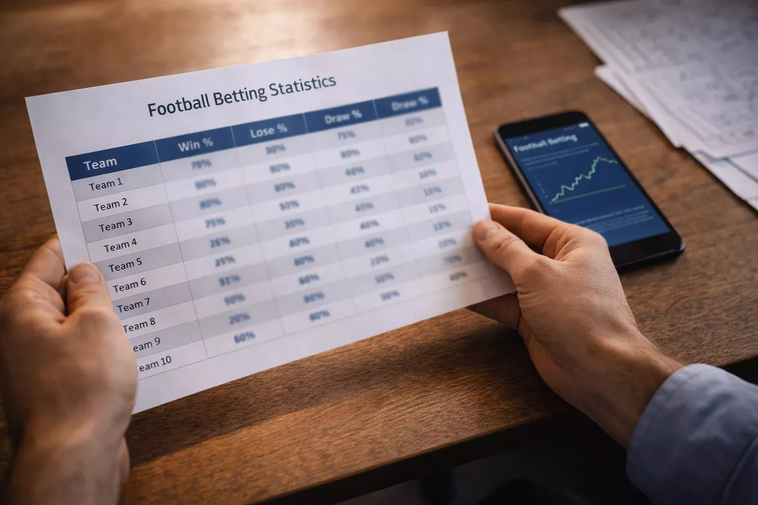 Persona confronta dati su foglio e smartphone